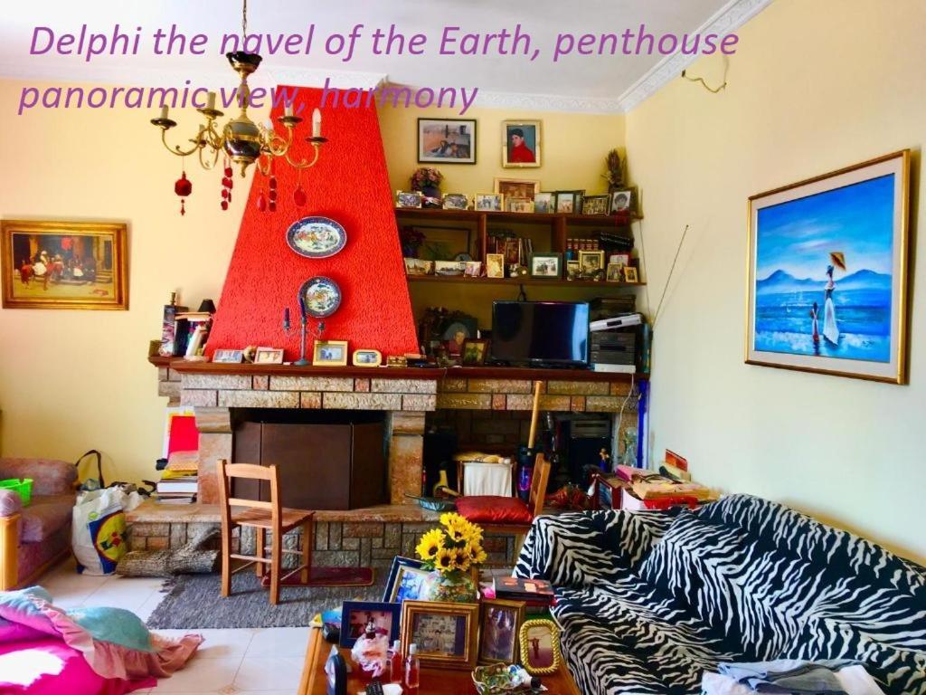 Delphi Celebrity V I P The Navel Of The Earth, Center-Delphi-Penthouse Galaxy&Sky Panoramic View, Harmony&Yoga Apartment Luaran gambar