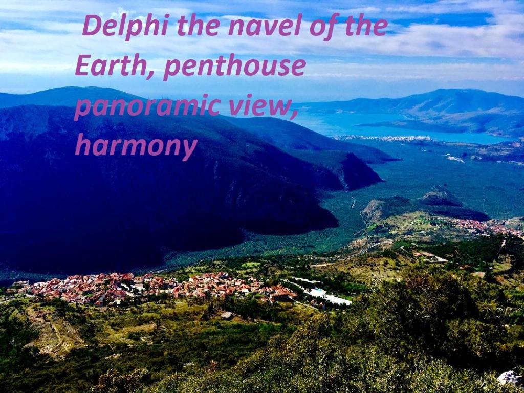 Delphi Celebrity V I P The Navel Of The Earth, Center-Delphi-Penthouse Galaxy&Sky Panoramic View, Harmony&Yoga Apartment Luaran gambar